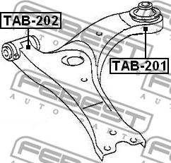 Febest TAB-202 - Selen / Prigušni blok, Ovjes kotača www.molydon.hr