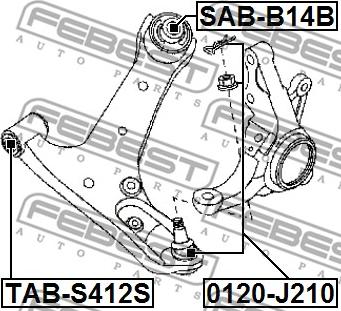 Febest TAB-S412S - Selen / Prigušni blok, Ovjes kotača www.molydon.hr