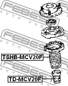 Febest TD-MCV20F - Gumeni granicnik, Ovjes www.molydon.hr