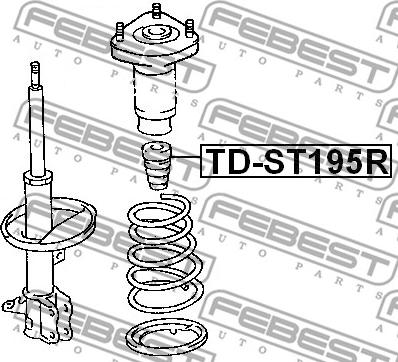 Febest TD-ST195R - Gumeni granicnik, Ovjes www.molydon.hr