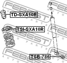 Febest TD-SXA10R - Gumeni granicnik, Ovjes www.molydon.hr