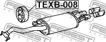 Febest TEXB-008 - Držač, Ispušni sistem www.molydon.hr