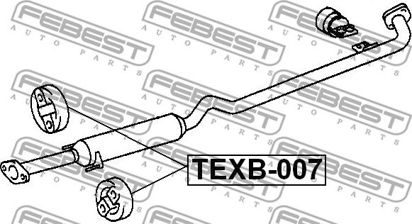 Febest TEXB-007 - Držač, Ispušni sistem www.molydon.hr