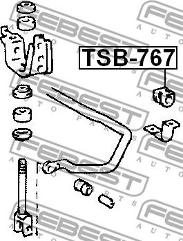 Febest TSB-767 - Čahura Ležaja, stabilizator www.molydon.hr