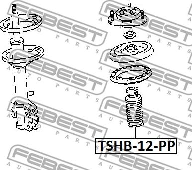 Febest TSHB-12-PP - Komplet za zaštitu od prasine, amortizer www.molydon.hr