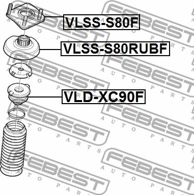 Febest VLSS-S80F - Nosač amortizera www.molydon.hr