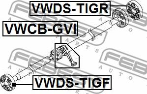 Febest VWCB-GVI - Ležište | Držač | Uležištenje, poluosovina www.molydon.hr