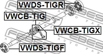 Febest VWCB-TIG - Ležište | Držač | Uležištenje, poluosovina www.molydon.hr