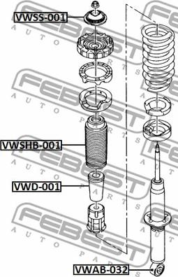 Febest VWD-001 - Gumeni granicnik, Ovjes www.molydon.hr