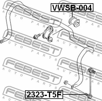 Febest VWSB-004 - Čahura Ležaja, stabilizator www.molydon.hr