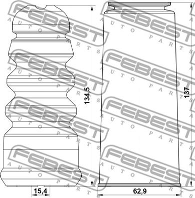 Febest VWSHB-B5R-KIT - Komplet za zaštitu od prasine, amortizer www.molydon.hr