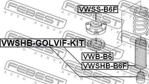 Febest VWSHB-GOLVIF-KIT - Komplet za zaštitu od prasine, amortizer www.molydon.hr