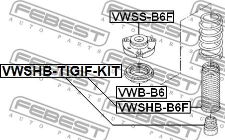 Febest VWSHB-TIGIF-KIT - Komplet za zaštitu od prasine, amortizer www.molydon.hr