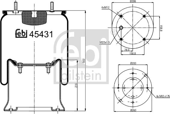 Febi Bilstein 45431 - Meh, pneumatski Ovjes www.molydon.hr