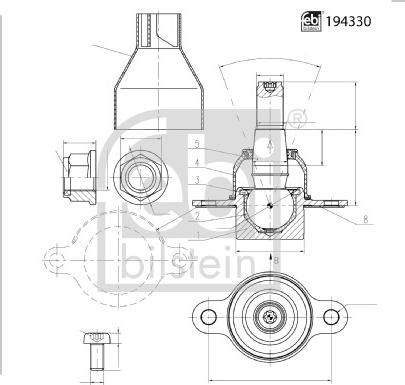 Febi Bilstein 194330 - Gornja/donja kugla www.molydon.hr