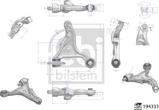 Febi Bilstein 194333 - Rame, Nezavisna poluga za ovjes kotača www.molydon.hr