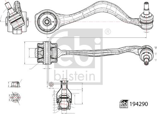 Febi Bilstein 194290 - Rame, Nezavisna poluga za ovjes kotača www.molydon.hr