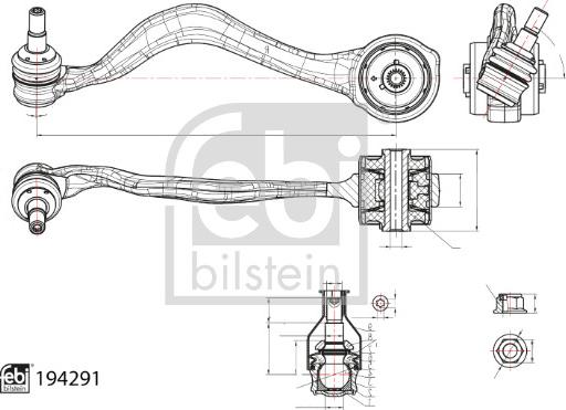 Febi Bilstein 194291 - Rame, Nezavisna poluga za ovjes kotača www.molydon.hr