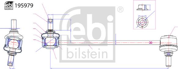 Febi Bilstein 195979 - Šipka/spona, stabilizator www.molydon.hr