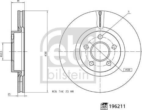 Febi Bilstein 196211 - Kočioni disk www.molydon.hr