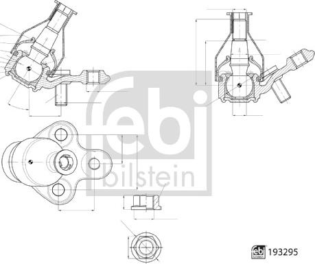 Febi Bilstein 193295 - Gornja/donja kugla www.molydon.hr