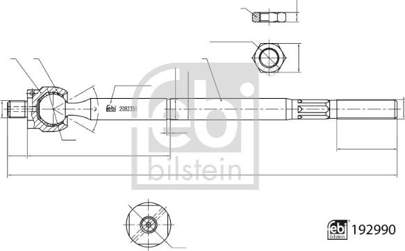 Febi Bilstein 192990 - Aksijalni zglob, poprecna spona www.molydon.hr