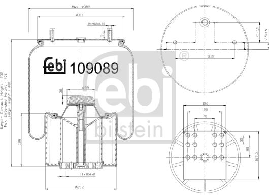 Febi Bilstein 109089 - Meh, pneumatski Ovjes www.molydon.hr