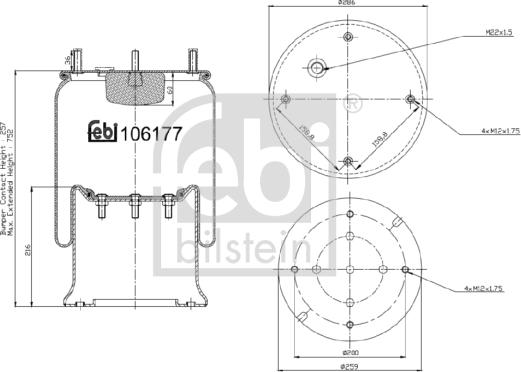 Febi Bilstein 106177 - Meh, pneumatski Ovjes www.molydon.hr