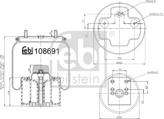 Febi Bilstein 108691 - Meh, pneumatski Ovjes www.molydon.hr