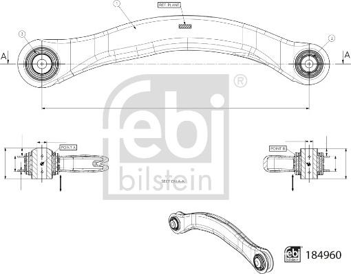 Febi Bilstein 184960 - Rame, Nezavisna poluga za ovjes kotača www.molydon.hr