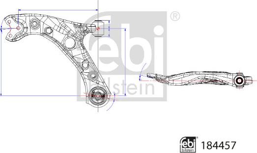 Febi Bilstein 184457 - Rame, Nezavisna poluga za ovjes kotača www.molydon.hr