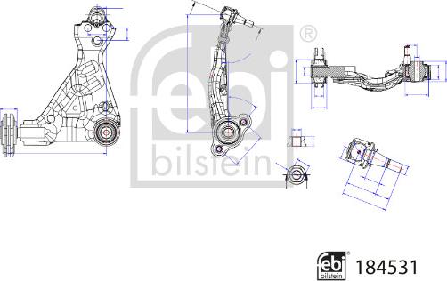 Febi Bilstein 184531 - Rame, Nezavisna poluga za ovjes kotača www.molydon.hr