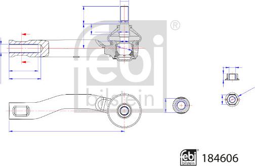 Febi Bilstein 184606 - Kraj spone, kuglasti zglob www.molydon.hr