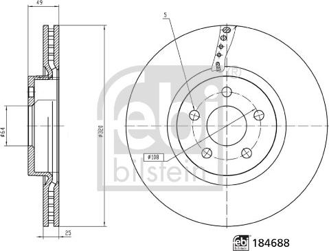 Febi Bilstein 184688 - Kočioni disk www.molydon.hr