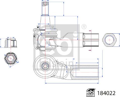 Febi Bilstein 184022 - Kraj spone, kuglasti zglob www.molydon.hr