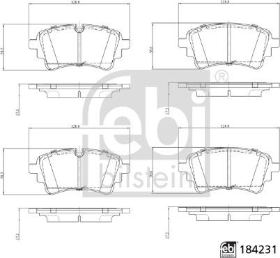 Febi Bilstein 184231 - Komplet Pločica, disk-kočnica www.molydon.hr