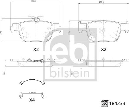 Febi Bilstein 184233 - Komplet Pločica, disk-kočnica www.molydon.hr