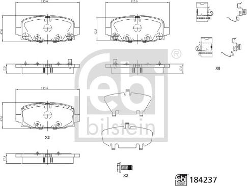 Febi Bilstein 184237 - Komplet Pločica, disk-kočnica www.molydon.hr