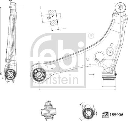 Febi Bilstein 185906 - Rame, Nezavisna poluga za ovjes kotača www.molydon.hr