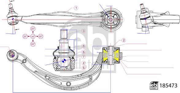 Febi Bilstein 185473 - Rame, Nezavisna poluga za ovjes kotača www.molydon.hr