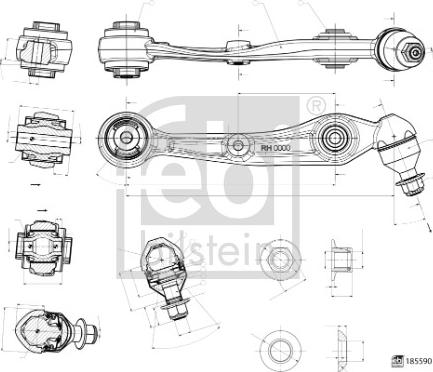 Febi Bilstein 185590 - Rame, Nezavisna poluga za ovjes kotača www.molydon.hr