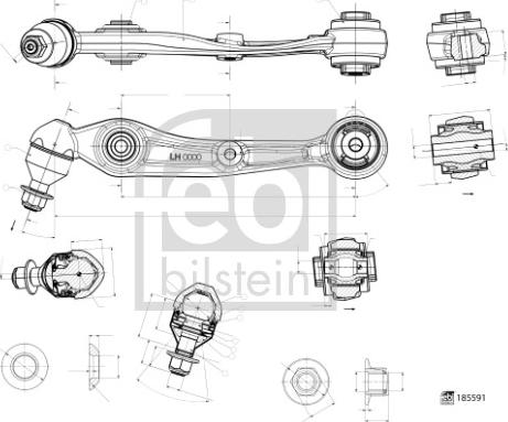 Febi Bilstein 185591 - Rame, Nezavisna poluga za ovjes kotača www.molydon.hr