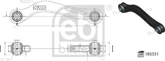 Febi Bilstein 185551 - Rame, Nezavisna poluga za ovjes kotača www.molydon.hr