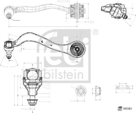 Febi Bilstein 185583 - Rame, Nezavisna poluga za ovjes kotača www.molydon.hr