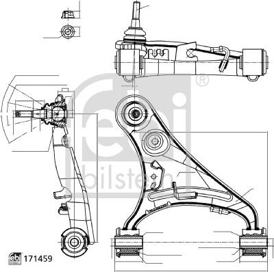 Febi Bilstein 185763 - Rame, Nezavisna poluga za ovjes kotača www.molydon.hr