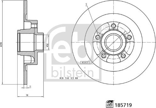 Febi Bilstein 185719 - Kočioni disk www.molydon.hr