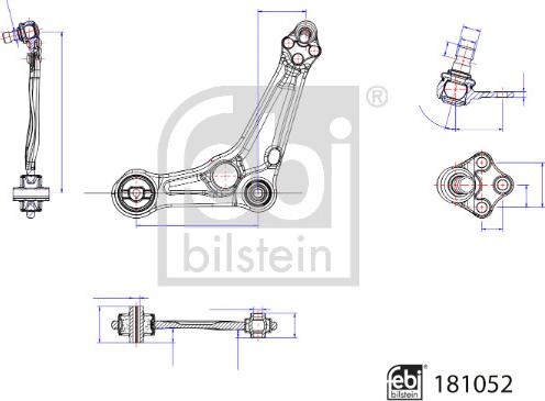 Febi Bilstein 181052 - Rame, Nezavisna poluga za ovjes kotača www.molydon.hr