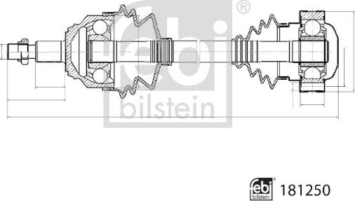 Febi Bilstein 181250 - Pogonska osovina www.molydon.hr