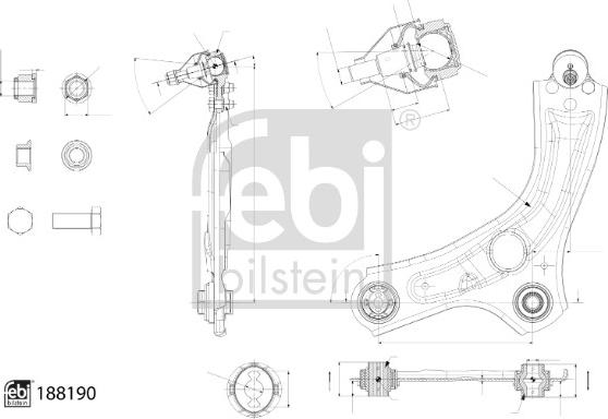 Febi Bilstein 188190 - Rame, Nezavisna poluga za ovjes kotača www.molydon.hr