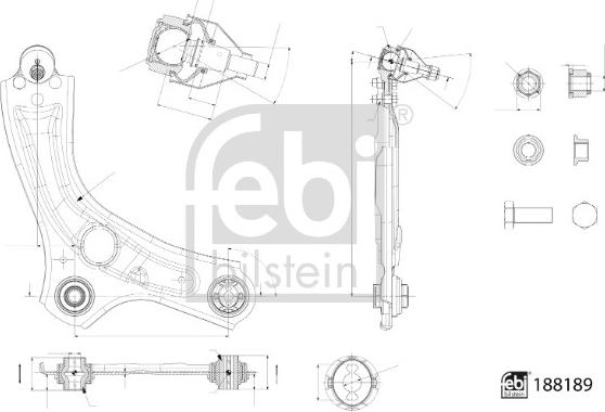 Febi Bilstein 188189 - Rame, Nezavisna poluga za ovjes kotača www.molydon.hr